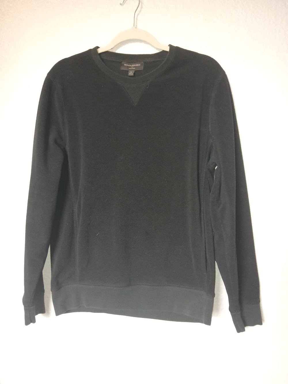 Banana Republic Men's Black Crewneck Pullover Sweater